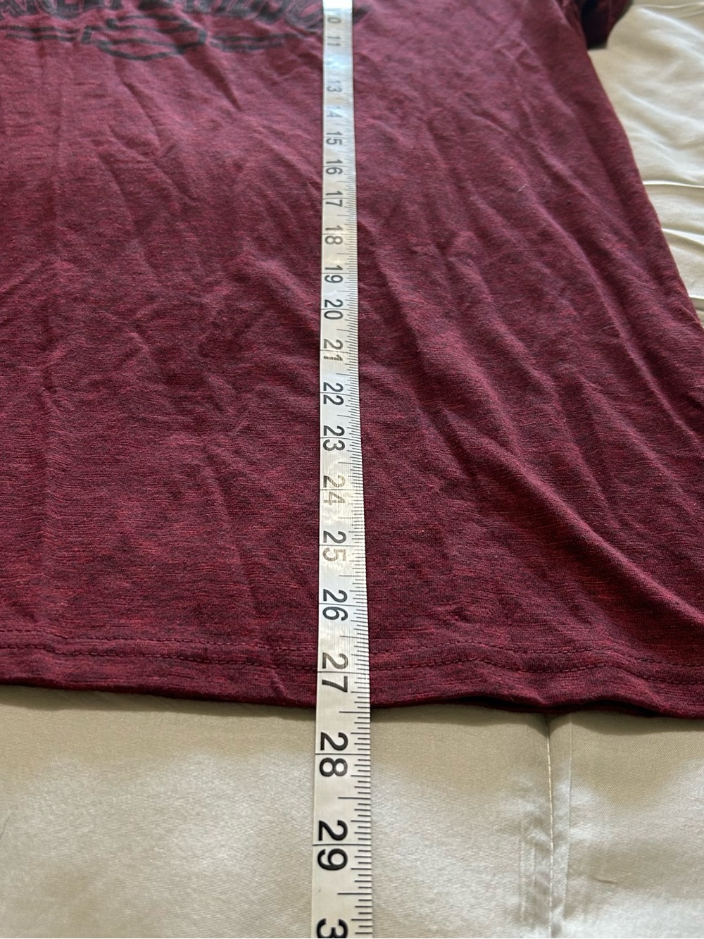 Harley-Davidson Women's Burgundy Lattice-Shoulder Logo Tee - Picture 11 of 12